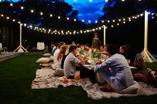outdoor dinner party