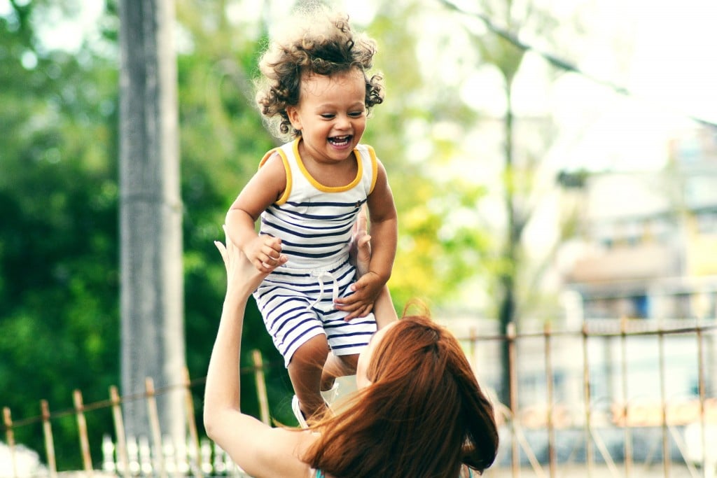 mother embracing child