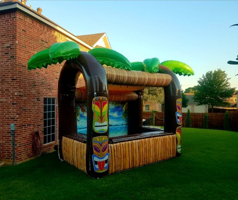 inflatable floating tiki bar