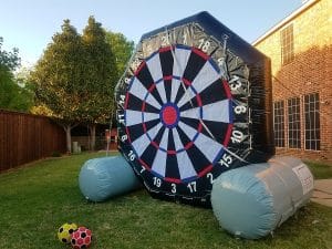 inflatable soccer dart game