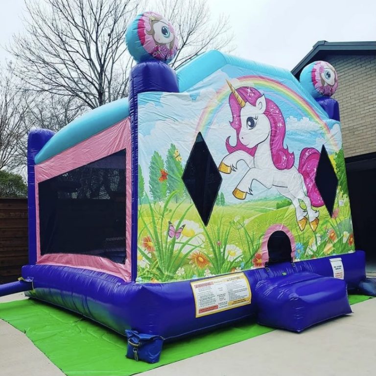 Unicorn Bounce House Combo Jump City Dallas