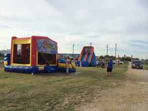 krum texas inflatable rental bounce house and dry slide party rental in the park