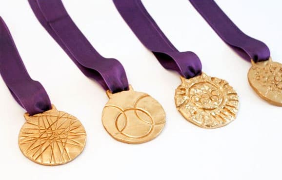 DIY gold Olympic medals