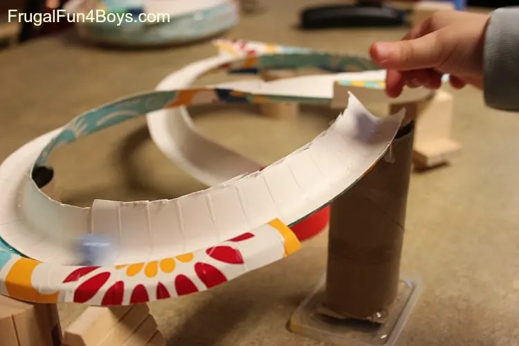 DIT paper plate luge course winter olympics