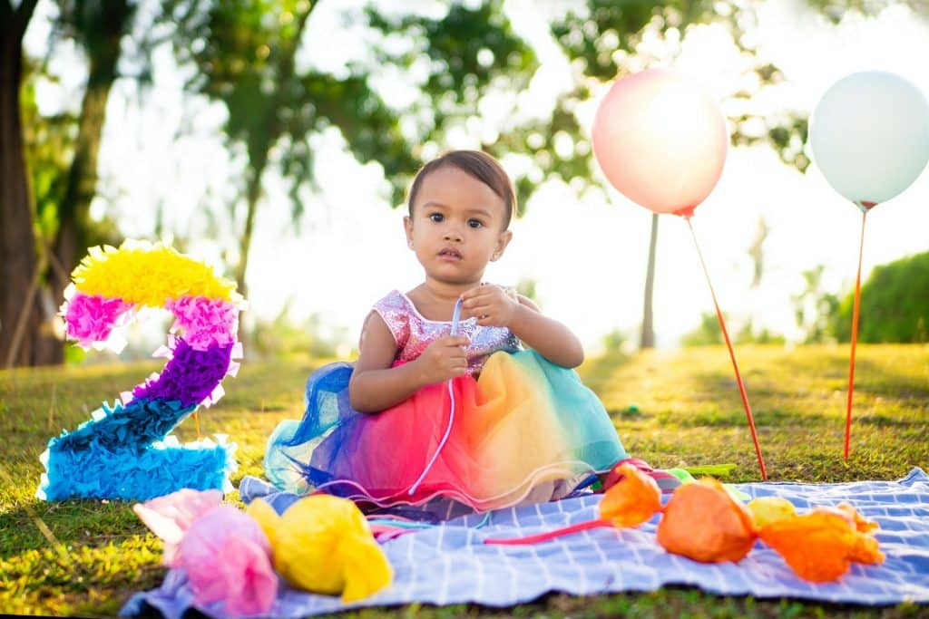 little girl toddler birthday party in Dallas, TX park