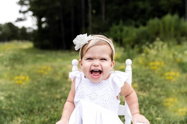 little girl toddler roaring