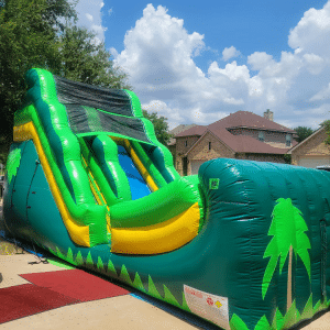 palm surf water slide palm tree island theme